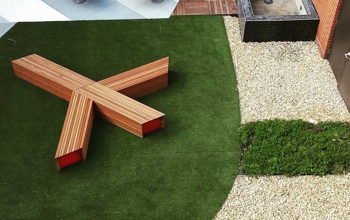 A section of green roof at Georgia Heights collegiate housing in Athens, Georgia.