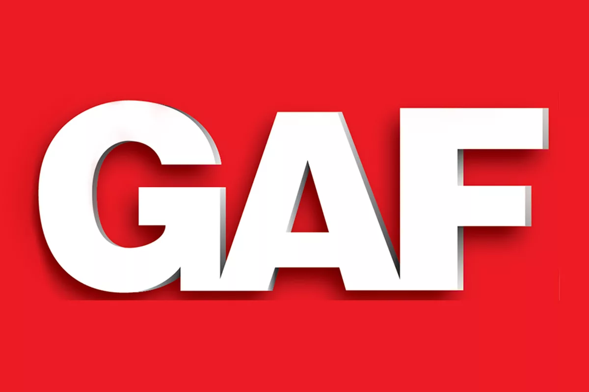 The GAF logo.